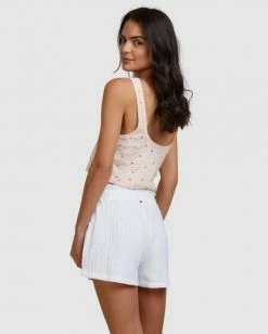 BILLABONG Remy Shorts WHITE -Women Clothing Shop ubjns00118 billabongw wht bck1