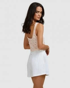 BILLABONG Remy Shorts WHITE -Women Clothing Shop ubjns00118 billabongw wht sd2