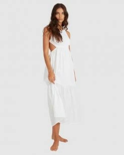 BILLABONG Shore Thing Maxi Dress WHITE 10 BILLABONG Shore Thing Maxi Dress WHITE -Women Clothing Shop ubjwd00140 billabongw wht frt2