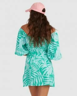 BILLABONG Mystic Beach Printed Mini Dress SEASPRAY 9 BILLABONG Mystic Beach Printed Mini Dress SEASPRAY -Women Clothing Shop ubjwd00142 billabongw spy bck1