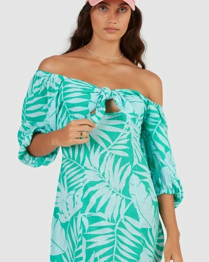 BILLABONG Mystic Beach Printed Mini Dress SEASPRAY 6 BILLABONG Mystic Beach Printed Mini Dress SEASPRAY - Image 6