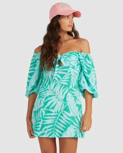 BILLABONG Mystic Beach Printed Mini Dress SEASPRAY 5 BILLABONG Mystic Beach Printed Mini Dress SEASPRAY - Image 5