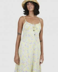 BILLABONG Tempest Midi A-Line Dress LEMON LIME -Women Clothing Shop ubjwd00179 billabongw lml dtl1