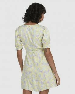 BILLABONG Tempest Wrap Dress LEMON LIME -Women Clothing Shop ubjwd00181 billabongw lml bck1