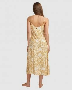 BILLABONG Steph Claire Smith Babin Midi Slip Dress NUTMEG -Women Clothing Shop ubjwd00204 billabongw nut bck1