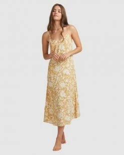 BILLABONG Steph Claire Smith Babin Midi Slip Dress NUTMEG -Women Clothing Shop ubjwd00204 billabongw nut frt2
