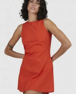 BILLABONG Red Earth Mini Dress RED 9 BILLABONG Red Earth Mini Dress RED -Women Clothing Shop ubjwd00240 billabongw red dtl1