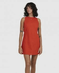 BILLABONG Red Earth Mini Dress RED 8 BILLABONG Red Earth Mini Dress RED -Women Clothing Shop ubjwd00240 billabongw red frt2
