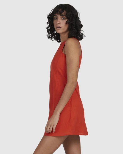 BILLABONG Red Earth Mini Dress RED 2 BILLABONG Red Earth Mini Dress RED - Image 2