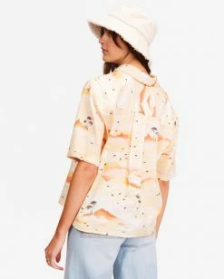 BILLABONG Mystic Beach Button-Down Shirt MULTI -Women Clothing Shop ubjwt00113 billabongw mul bck1