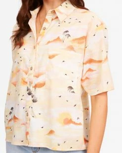 BILLABONG Mystic Beach Button-Down Shirt MULTI -Women Clothing Shop ubjwt00113 billabongw mul dtl1