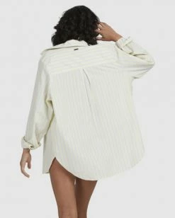 BILLABONG Zesty Button Thru Long Sleeve Top LEMON LIME 11 BILLABONG Zesty Button Thru Long Sleeve Top LEMON LIME -Women Clothing Shop ubjwt00124 billabongw lml bck1