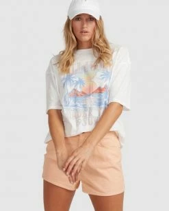 BILLABONG Under The Sun Eco Boyfriend T-Shirt SALT CRYSTAL -Women Clothing Shop ubjzt00104 billabongw scs dtl1