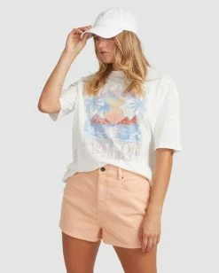BILLABONG Under The Sun Eco Boyfriend T-Shirt SALT CRYSTAL -Women Clothing Shop ubjzt00104 billabongw scs frt2