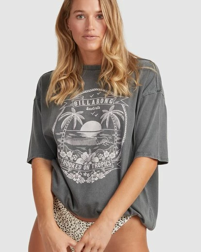 BILLABONG Tropic Palm Boyfriend T-Shirt COCONUT 6 BILLABONG Tropic Palm Boyfriend T-Shirt COCONUT - Image 6