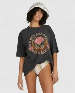 BILLABONG We Are Stardust T-Shirt OFF BLACK 8 BILLABONG We Are Stardust T-Shirt OFF BLACK -Women Clothing Shop ubjzt00154 billabongw ofb frt2